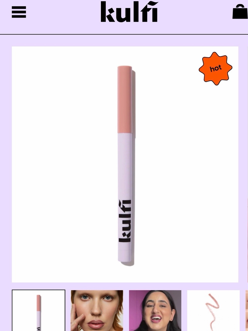 KULFI 🔥 Lip Staining Liner - La La La Cool Beige Long Wearing 10Hour